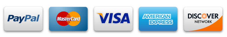 Secure Shopping We accept all major credit cards